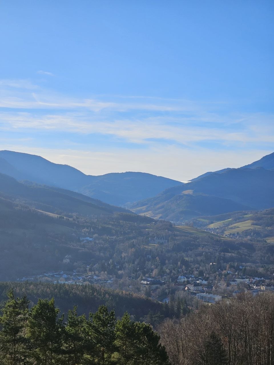 The mountain valley around Hirschwang an der Rax